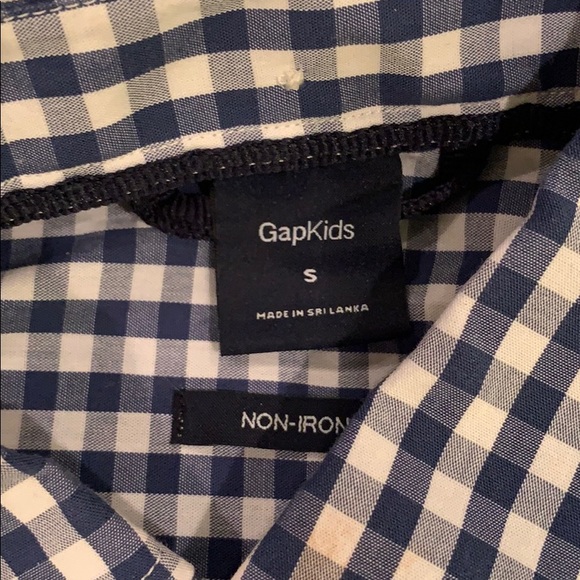 Gap Kids Blue Checked Oxford - Picture 2 of 3